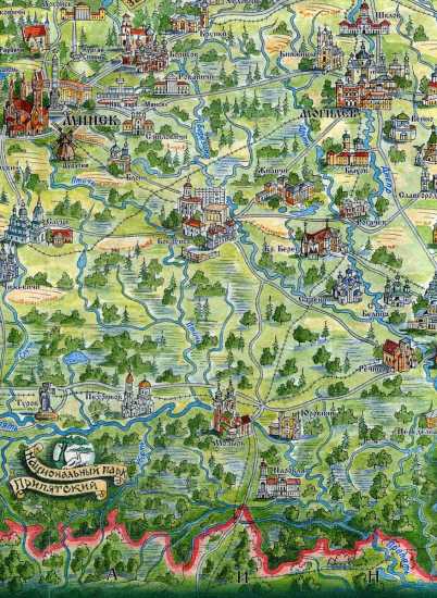 Belarus Tourist Map part6 MINSK and Mogilev 